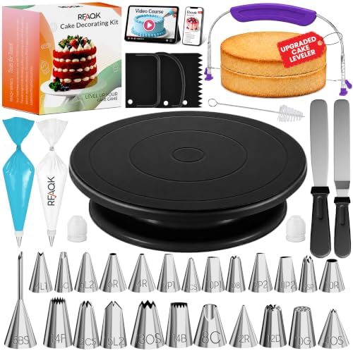 90PCs Cake Decorating Kit with Video Course for Beginners & Pros