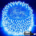 91.5ft Connectable 250 LED Blue Christmas String Lights Indoor