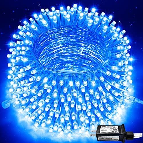 91.5ft Connectable 250 LED Blue Christmas String Lights Indoor