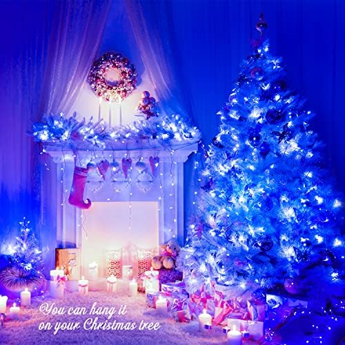 91.5ft Connectable 250 LED Blue Christmas String Lights Indoor, alternate view 2