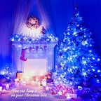 91.5ft Connectable 250 LED Blue Christmas String Lights Indoor, alternate view 2