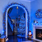 91.5ft Connectable 250 LED Blue Christmas String Lights Indoor, alternate view 3