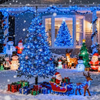 91.5ft Connectable 250 LED Blue Christmas String Lights Indoor, alternate view 6