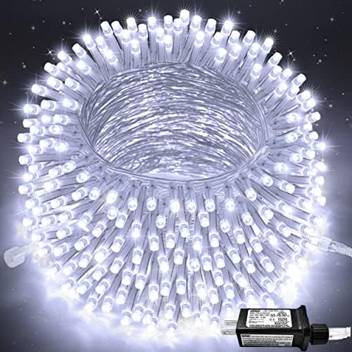 91.5ft Connectable 250 LED White Christmas Lights Indoor Outdoor