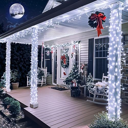 91.5ft Connectable 250 LED White Christmas Lights Indoor Outdoor, alternate view 6