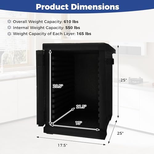 91 Qt Insulated Food Pan Carrier, Non-Electrical Hot Box, alternate view 3