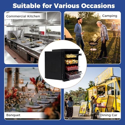 91 Qt Insulated Food Pan Carrier, Non-Electrical Hot Box, alternate view 6