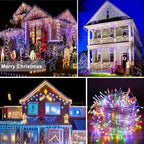 95FT Christmas Icicle Lights Outdoor Non-Connectable Multicolor, alternate view 5