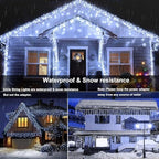 95FT Christmas Icicle Lights Outdoor Non-Connectable White, alternate view 4