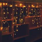 96 LED Icicle Lights for Outside, Warm White 11.4 FT Long in Warm White