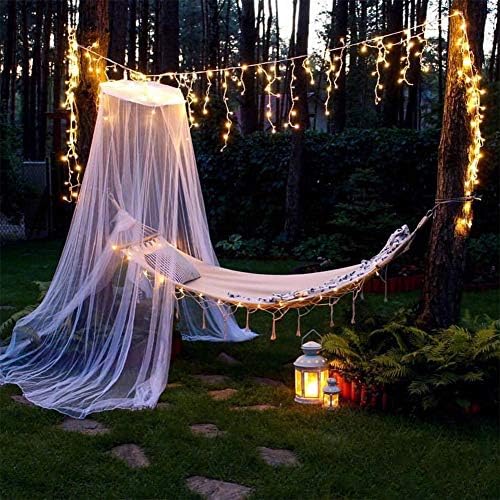 96 LED Icicle Lights for Outside, Warm White 11.4 FT Long in Warm White, alternate view 7