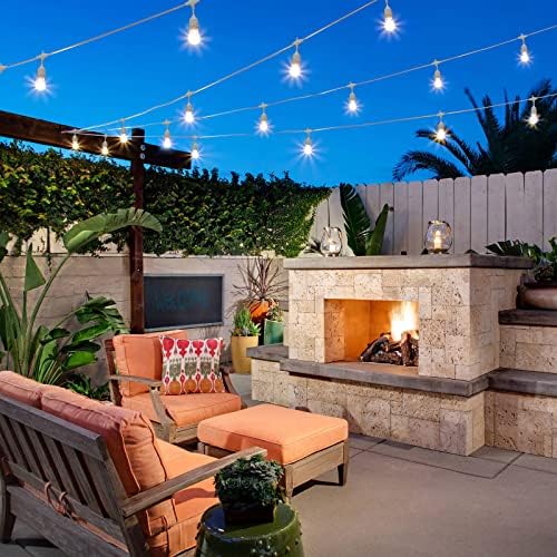 96FT(2x48FT) 3 Colors LED Outdoor String Lights with Remote, White in 2x48FT in White, alternate view 5