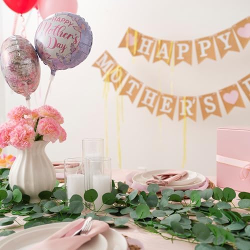 96Pcs Eucalyptus Garland, Artificial Eucalyptus Leaves Table Greenery Garland Wreath Vines for Wedding Party, alternate view