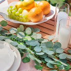 96Pcs Eucalyptus Garland, Artificial Eucalyptus Leaves Table Greenery Garland Wreath Vines for Wedding Party, alternate view