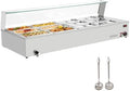 96QT Electric Commercial Food Warmer Steam Table, Countertop in Silver