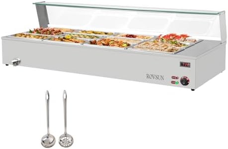 96QT Steam Table, 12-Pan Electric Commercial Food Warmer