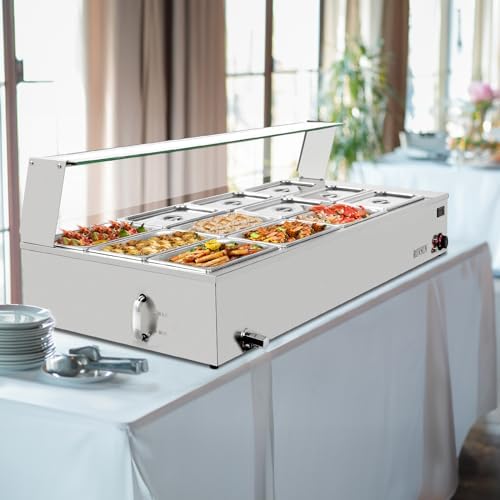 96QT Steam Table, 12-Pan Electric Commercial Food Warmer, alternate view 2