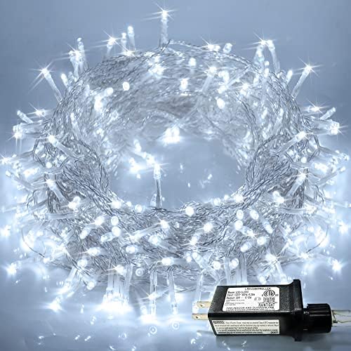 99 Ft 300 LED White Christmas Lights Indoor String Lights Plug in