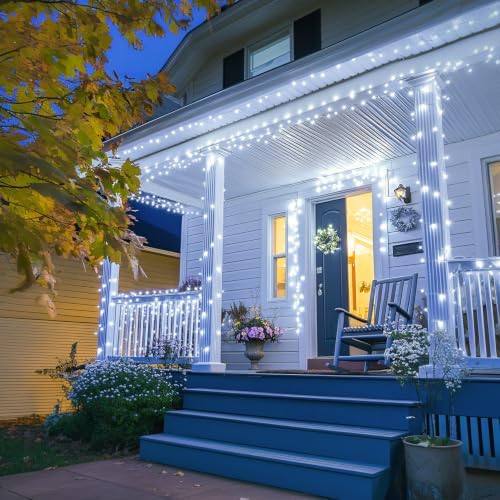 99 Ft 300 LED White Christmas Lights Indoor String Lights Plug in, alternate view 2
