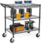990Lbs Capacity Heavy Duty Rolling Utility Cart, NSF Rolling Carts with Wheels, Commercial Grade Metal Cart with, alternate