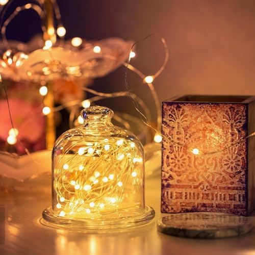99FT 300 LED Fairy Lights Plug in, Extra-Long Twinkle Lights Warm White, alternate view 5