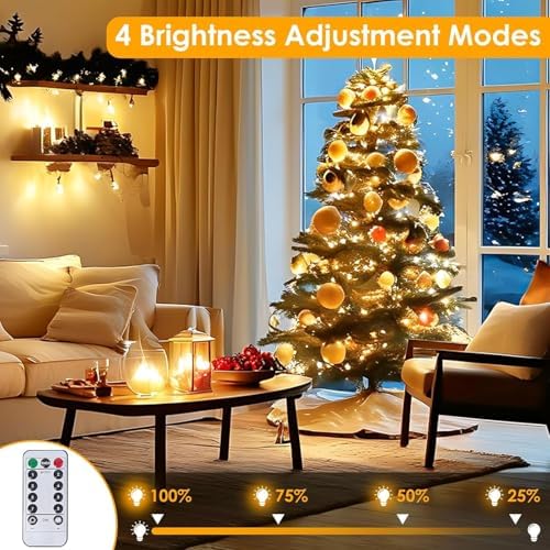 99FT 300 LED Fairy Lights with Remote, Plug in Twinkle Light Outdoor Indoor, alternate view 3