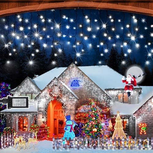 99FT 960 LED Christmas Lights Outdoor Decor Hanging Light Plug in