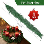9Ft Artificial Norfolk Pine Garland, Real Touch Faux Greenery for Fireplace Mantel Staircase Wall, Christmas, alternate view