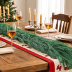 9Ft Artificial Norfolk Pine Garland, Real Touch Faux Greenery for Fireplace Mantel Staircase Wall, Christmas, alternate view