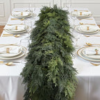 9FT Artificial Real Touch Christmas Cedar Garland Decoration, alternate view 4