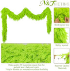 9Ft Christmas Cedar Garland, Lime Green Real Touch Christmas Decorations, alternate view 3