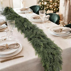 9Ft Christmas Cedar Garland, Real Touch Soft Greenery Christmas Decorations, alternate view 4
