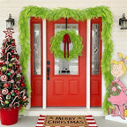 9FT Christmas Garland Norfolk Pine Garland Real Touch Artificial Christmas Lime Green Xmas Garland for Mantle, alternate view