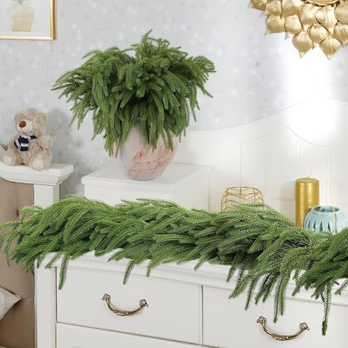 9FT Christmas Norfolk Pine Garland, alternate view 3