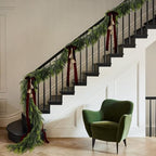 9FT Christmas Norfolk Pine Garland Real Touch Artificial Greenery Garlands Faux Winter Garland for Mantle, alternate view 5