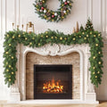 9FT Pre-Lit Christmas Garland, Lighted Norfolk Pine Garland