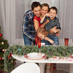 9Ft Prelit Real Touch Cedar Christmas Garland with Lights for Mantle Decor, alternate view 6
