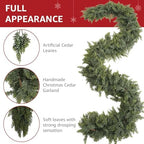 9Ft Prelit Real Touch Cedar Christmas Garland with Lights for Mantle Decor, alternate view 7
