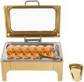9L Chafing Dishes for Buffet Stainless Steel Food Warmer Buffet Server Gold
