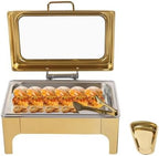 9L Chafing Dishes for Buffet Stainless Steel Food Warmer Buffet Server Gold