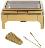 9L Chafing Dishes for Buffet Stainless Steel Food Warmer Buffet Server Gold, alternate view 4