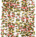 9Pcs 74FT Champagne and Orange Flower Garland for Wedding Backdrop