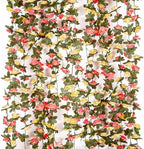 9Pcs 74FT Champagne and Orange Flower Garland for Wedding Backdrop