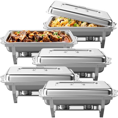 9QT 5 Pack Chafing Dishes for Buffet, Chafing Dish Buffet Warmers