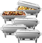 9QT 5 Pack Chafing Dishes for Buffet, Chafing Dish Buffet Warmers