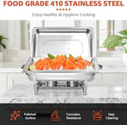 9QT 5 Pack Chafing Dishes for Buffet, Chafing Dish Buffet Warmers, alternate view 3