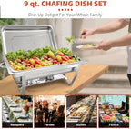 9QT 5 Pack Chafing Dishes for Buffet, Chafing Dish Buffet Warmers, alternate view 4