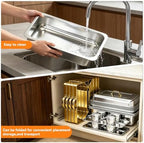 9QT Chafing Dishes for Buffet, 4 Pack Stainless Steel Buffet Servers and Warmers, Rectangular Chafing Dish, alternate view 6