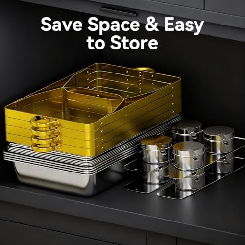 9Qt Chafing Dishes for Buffet, Gold Stainless Steel Chafing Dish Sets, Food Warmers for Parties, Buffet Servers, alternate