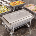 9Qt Chafing Dishes for Buffet, Roll Edge Designed Chafing Dish Buffet Set, alternate view 2